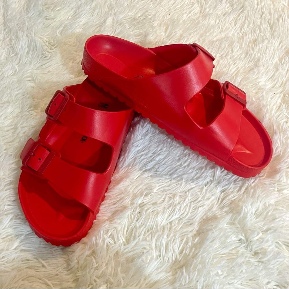 Birkenstock Unisex Arizona Essentials EVA Red Shoes | Size L 11 | M 9